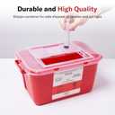 Alcedo Sharps Container for Home and Professional Use 1 Gallon (2-Pack), Biohazard Needle and Syringe Disposal, Medical Grade