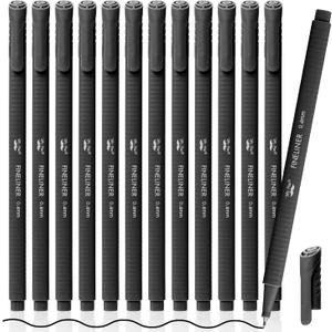 Mr. Pen- Fineliner Pens Black, 12 Pack, Ergonomic Triangular Barrels, 0.4mm Black Fine Liner Pens
