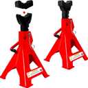 YATOINTO Jack Stands 3 Ton (6,600 LBs), 11.22"-16.54" Adjustable with Double Pin Locking for Reinforced Safety. Car Jack Stand with Extra Rubber Pads for Trucks, Home,Garage,Lifting,1 Pair Red