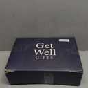 Get Well Soon Gift Basket for Men  Recovery & After Surgery Care Package - Plush Blanket, Insulated Tumbler, Neck Pillow, Massage Roller, Puzzle Book, Funny Card, Pen