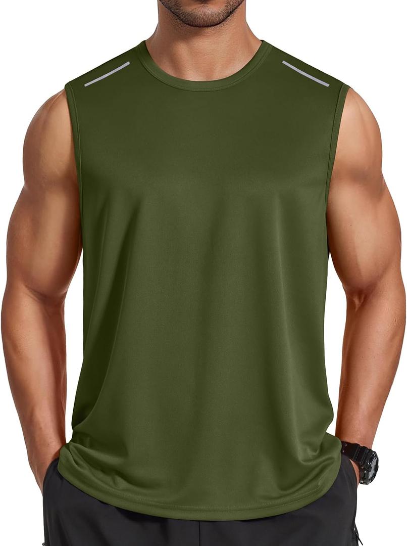 COOFANDY Men's Sleeveless Shirt Quick Dry Workout Tank Top Gym Muscle T Shirts Sport Athletic Tanks Moisture Wicking, Medium