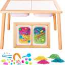 Creativity for Kids Sensory Table with 29-Piece Color Party Accessory Kit | Indoor Toddler Activity Table with Bins | Easy-Clean Design for Sand, Water & Crafts | Educational & Fun (Ages 3+)