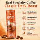 Raposa Nitro Cold Brew Classic Dark Roast, Ready to Drink Black Iced Coffee, Unsweetened Low Acid Canned Specialty Coffee, 8.45 oz, Dairy Free, Single-Origin, No Artificial Anything, 225mg Caffeine; BEST BY: 03/2027