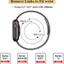 MioHHR Slim Metal Band Compatible with Apple Watch Band 42mm(Series 11 10) 41mm(Series 9 8 7) 40mm(Series 6 5 4 SE3/2/1) 38mm(Series 3 2 1),Stainless Steel iWatch Bands for Women,Black