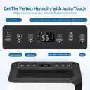 30dB Quiet Compressor Dehumidifiers for Home, Front LED Digital Humidity Display for Bedroom, Bathroom