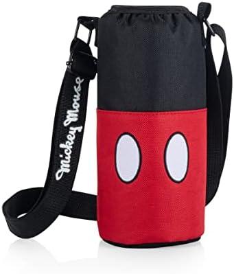 PICNIC TIME Disney Mickey Mouse Shorts Shorts Bottle Cooler, Water Bottle Holder, Insulated Water Bottle Cooler Bag, (Black with Red Pattern)