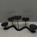 Fireplace Candle Holder for Home Decor: 17 inch Candle Stand for Indoor Dining Living Room  Black Metal Pillar Candelabra for Outdoor Wedding Party  Advent Halloween Christmas