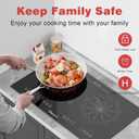 2 Burner Electric Cooktop - 24 Inch Electric Stove Built-in(23"x13") and Countertop(24"x14"), Two Burner Ceramic Cook Top with Child Lock, Timer, Sensor Touch Control, 110V Plug in