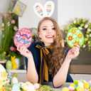 Ctosree 24 Sets Easter Egg Crafts Kit DIY Tissue Paper Crafts Make Your Own Easter Egg Hanging Ornaments for Home Game Activities Art Project Decoration