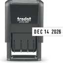 Trodat 4820 Printy 4.0, Self-Inking Date Stamp for Professional, Classroom and Personal Applications, 3/8 x 1-, CO2 Compensated Date Stamper (Black)