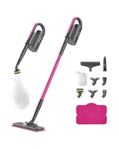 Schenley Steam Mop Cleaner with Detachable Handheld Steamer for Cleaning Hardwood, Laminate Floor, Tiles and Grout, with 13-in-1 Multi-purpose Accessories and Washable Microfiber Pads