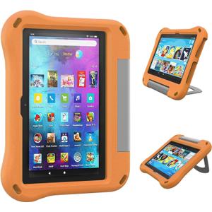 Tablet 8 inch Case for Kids, Tablet 8 Case- Auorld Lightweit Shockproof EVA Ca se Cover with Handle Stand for 2022 8 inch Tablet,Not for Samsung Tablet Orange