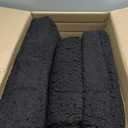 HOMBYS Sherpa Fleece Lumbar Support Pillow with Headrest for Recliner,Memory Foam Chair Cushion for Back Pain,Big High Back Support for Recliner with Chair Headrest for Elderly (Black)