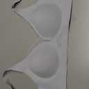 As Fairy Womens Sexy Deep V Mesh Wireless Bra Seamless Bralettes, Soft Support Breathable Comfort Daily Wear Brassiere (36DD, Gray Blue)