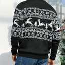 MyFav Men's Ugly Christmas Sweater Holiday Party Knitted Pullover Xmas Sweater (Medium)