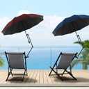 XLINGZA UPF 50+ Beach Umbrella with Adjustable Universal Clamp, Large