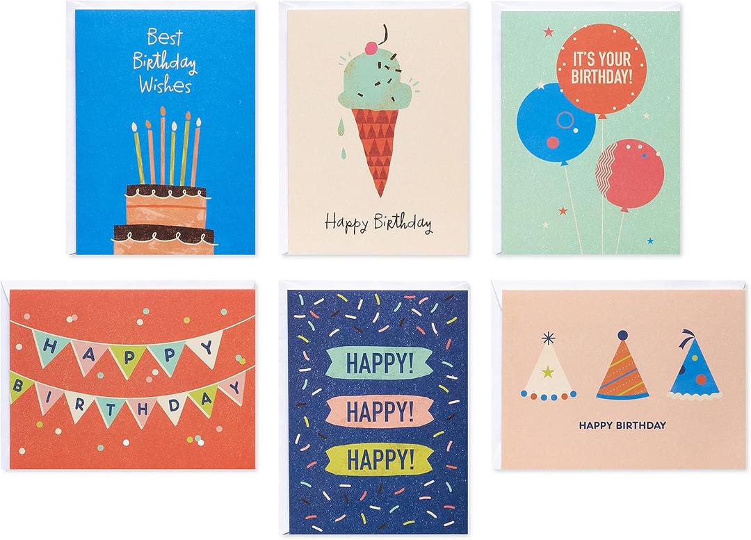 American Greetings Bulk Blank Birthday Cards Assortment (48-Count)