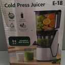 EanOruus Juicer Machines, 3-in-1 Cold Press Juicer with 6.5" Extra Large Chute, 100oz Large Capacity, AC Motor, Makes Juice, Nut Milk & Sorbet, Bright White