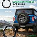 Black Aluminum Beadlock Wheel Rings for 2021-2026 Ford Bronco