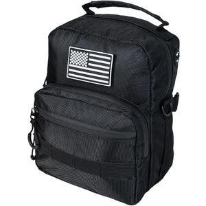 Universal Motorcycle Bag Handlebar Bag 1680D Oxford Tool Storage Accessory for Front Fork Handle Bar Sissy Bar Compatible with Harley Softail Dyna Sportsters and Most Cruiser Models