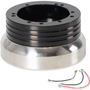 5 & 6 Hole Billet Steering Wheel Hub Adapter Black