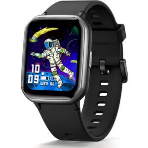 YOUSOKU Kids Smart Watch Girls Boys, Fitness Tracker for Kids, 1.5 Inch DIY Dial, 19 Sport Modes, Sleep Monitor, Pedometers, Heart Rate, IP68 Waterproof, Great Gift for Boys Girls Teens 6-14 (Black)