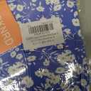 PLOKNRD Women's Casual Dress Summer Short Sleeve T-Shirt Dress Crew Neck Basic Dresses 2025 (Blue White Flower, XL)