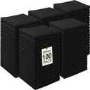 UNIMADE Washcloths Bulk - 100 Pack - Face Towels (12" x 12"), Highly Soft Wash Cloths and Hand Towels, Fast Drying Multi-Purpose Microfiber Cleansing Cloths for Bathroom, Hotel, Spa, and Salon - Black