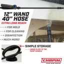 Chapin 20075 Disinfectant Bleach Sprayer, 1 Gallon, Made in The USA, Adjustable Cone Nozzle, Compatible with Bleach Solutions and Fungicides, Translucent White