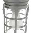 Woods L1706 Vandal Resistant Security Light With Ceiling Mount (150W Incandescent Bulb; Silver) (9.5" x 4.5" x 4.5")