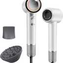 Tideway Hair Dryer Professional High-Speed Ionic Blow Dryer 110,000 RPM, Compact Hair Dryer with Magnetic Diffuser, Fast Drying with Brushless Motor Low Noise Smart Temperature Control-H11