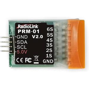 Radiolink PRM-01 Airplane Battery Monitor Module 1S-6S Voltage Real-time Telemetry, Low Voltage Alarm for Airplane Delta Wing Fixed-Wing Aircraft, Works with RX R12DS, R9DS