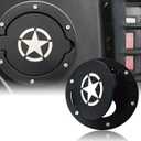 Hooke Road Wrangler JK Gas Cap Cover Fuel Filler Door Compatible with Jeep Wrangler JK & Unlimited 2007-2018