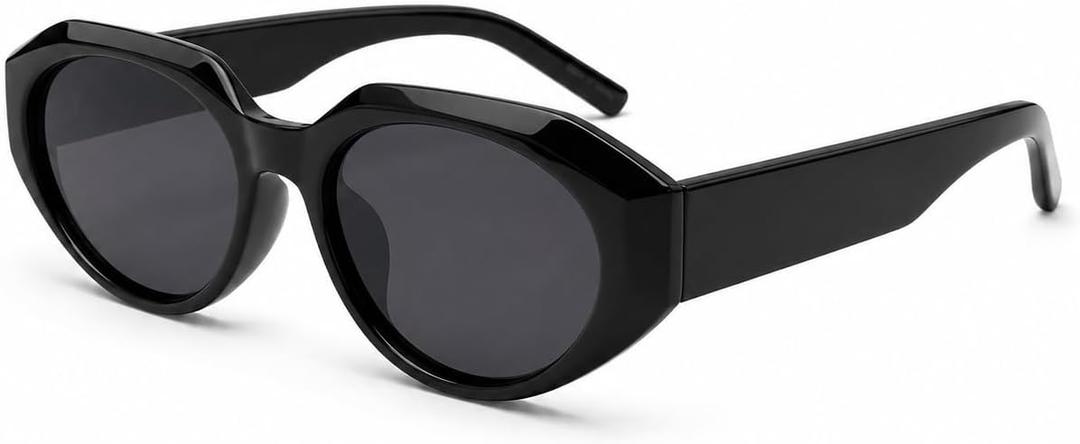 Retro Oval Cat Eye Polarized Sunglasses for Women, UV400 Lenses | Retro 90s Y2K style with UV400 polarized lenses for driving, travel and everyday outdoor wear