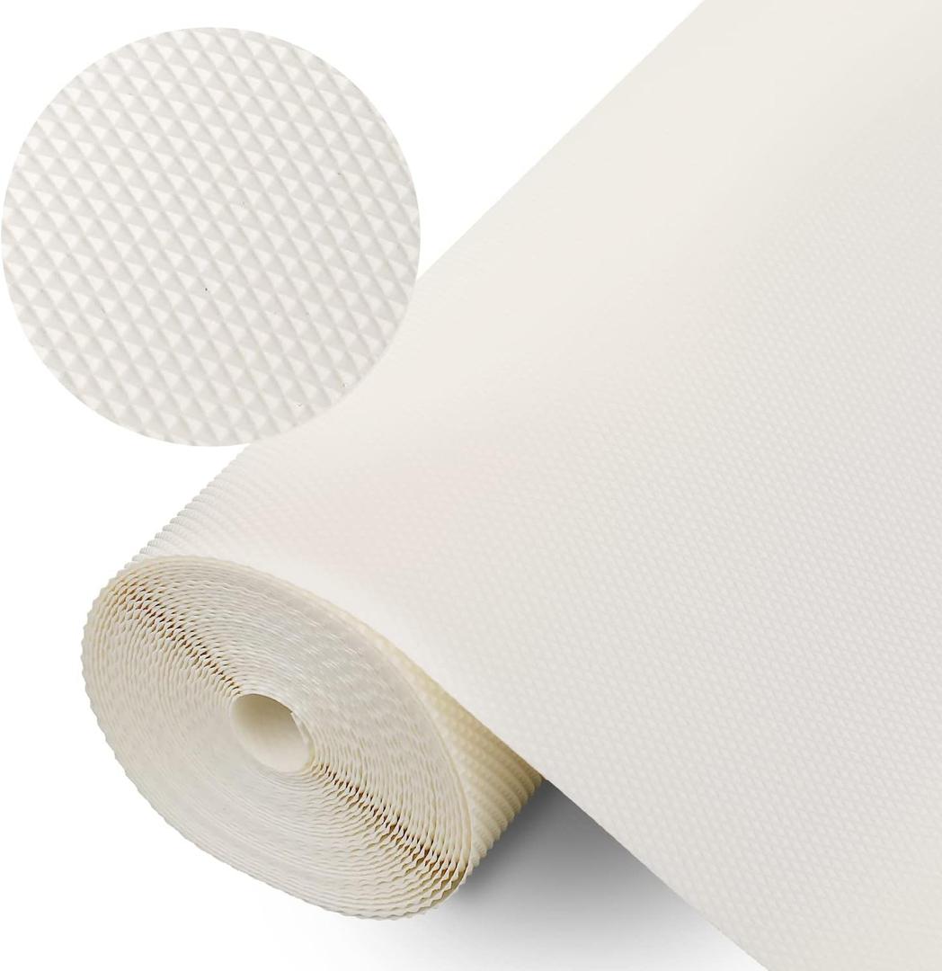 Kitchen Shelf Liner Drawer Liners, Non-Adhesive Refrigerator Liners Waterproof Fridge Mats with Strong Durable Kitchen Cabinets Mat for Drawers, Shelves, Pantry, 23.6"W x 236.2"L