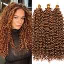 ight Brown Curly Crochet Hair 3Pcs Water Wave Braiding Shoulder Length Crochet Curly Hair for Black Women 14Inch 3PCS/Pack (#30)