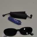 miyya Old Money Polarized Oval Sunglasses  2025 Edition, UV400 Protection, Feather-Light Fit & Trendy Colors (Black)