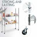 Thyle 4 Pack 36''Wire Shelving Poles, Rack Posts Replacement, Silver