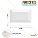 Exquisite Plastic Serving Trays For Party - 20 Pcs 11.5 Inch Clear Serving Platters, Plastic Trays For Food, Clear Tray, Food Tray Disposable Platters For Parties, Catering & Buffet