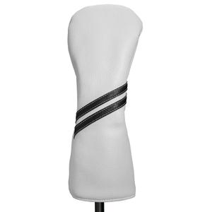 Golf Club Head Covers - 4pcs or 1pc Golf Accessories Club Covers Set for Woods and Driver Fairway Hybrids with Interchangeable Tags (White)