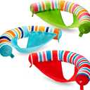 SLOOSH Inflatable Pool Noodle Chair, 3 Packs Stripes Design Pool Floats Noodle Sling Floatie, Swimming Party Floating Chair for Adult Party Summer Water Fun,Stripe