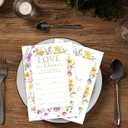 Wedding Shower Invitations, Floral Bridal Shower Party Invites With Envelopes For Couple, Engagement Banquet Party Celebration Decorations Supplies, 25 Pack -A04
