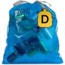 Ultrasac 10 Gallon 0.9 MIL Blue Drawstring Trash Bags - 16.5" x 28.5" - Pack of 108 - Fits simplehuman D