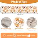 Fall Table Runner, Pumpkin Maple Leaf Thanksgiving Table Runner, 13x72 Inch Autumn Harvest Farmhouse Style Tabletop Decoration for Dining Holiday Party Decor (Pumpkin-B)