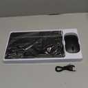 Ultra-Slim Lightweight Bluetooth Keyboard and Mouse Portable Mini Wireless Keyboard Rechargeable 7-Color Backlit for Apple iPad iPhone,Tablet iPhone Smartphone iOS Android Windows,Black