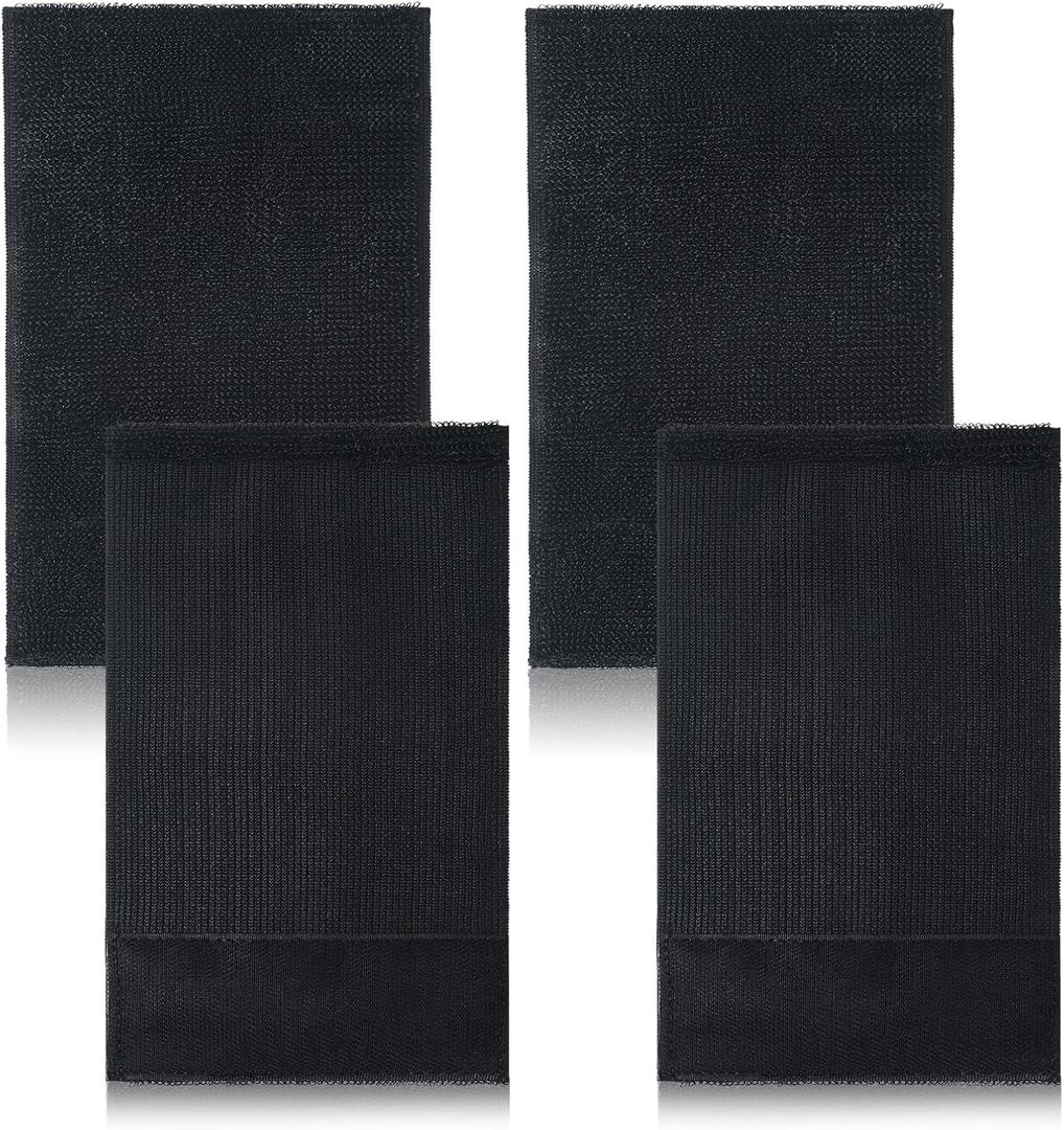 Geiserailie 4 Pcs Extender Strap Reusable Ice Belt Extender Strap Multipurpose Elastic Hook and Loop Extension for Ice Pack Black Back/Knee/Ankle Braces, Vests, Wraps, and Belts (6 x 9 Inch)