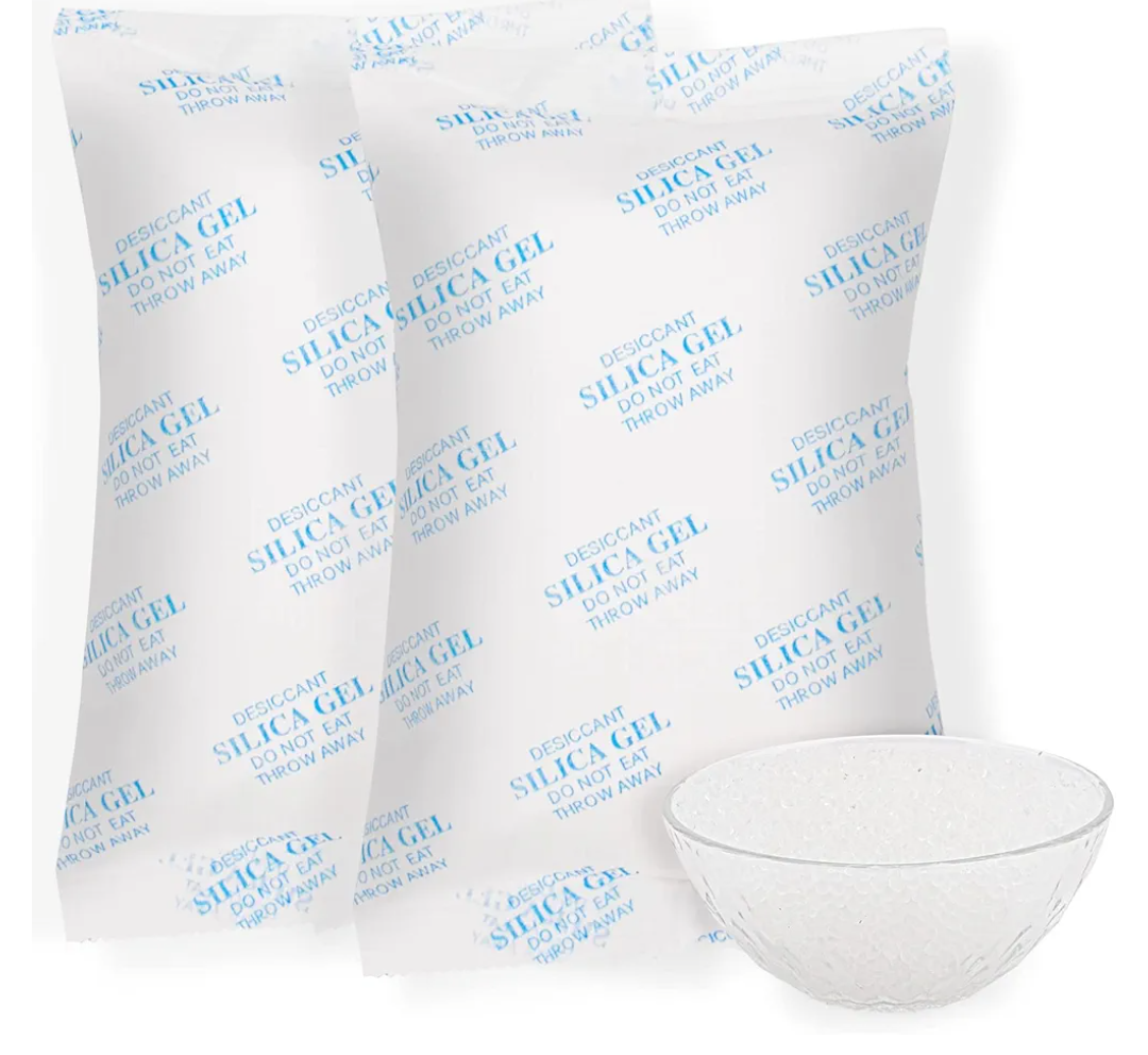 Pack Of 2 SmKitGod 100Gram(10Packs) Food Grade Moisture Absorbers Silica Gel Packs Desiccant for Storage, Dessicant Silica Gel Packets for Moisture Storage Control