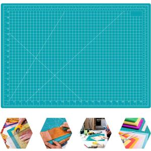 18"x24" Self Healing Cutting Mat, Sewing Mat for Crafts, Double Sided 5-Ply Table Cutting Board for Fabric Quilting Leather Modeling Hobby Project, Turquoise
