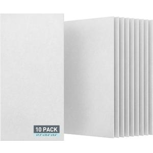 UMIACOUSTICS 10 Pcs Acoustic Panel,47.2 x 23.6 Inches Sound Proof Panel for Echos, Reverb Treatment for Home Studio, Office, White
