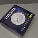LUXRITE 5/6 Inch LED Recessed Retrofit Downlight, 14W=90W, CCT Color Selectable 2700K | 3000K | 3500K | 4000K | 5000K, Dimmable Can Light, 1100 Lumens, Wet Rated, Energy Star, Smooth Trim (4 Pack)
